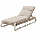 Tumbona de exterior 200 x 70 x 35 cm con estructura de aluminio beige y respaldo reclinable